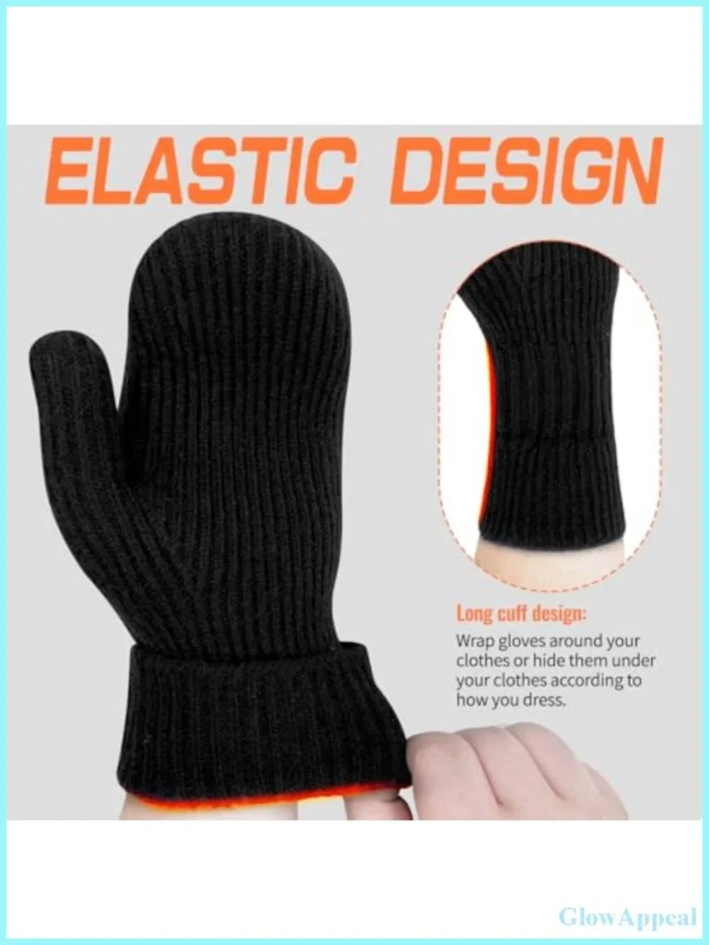 Wool Winter Gloves Men Women Fleece Lined Thermal Stretch Knit Mittens
